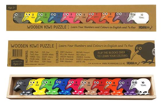 Wooden Kiwi Numbers Puzzle