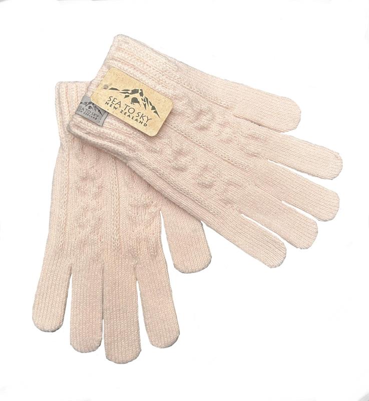 Knitted Gloves -Puwhero (Blush)