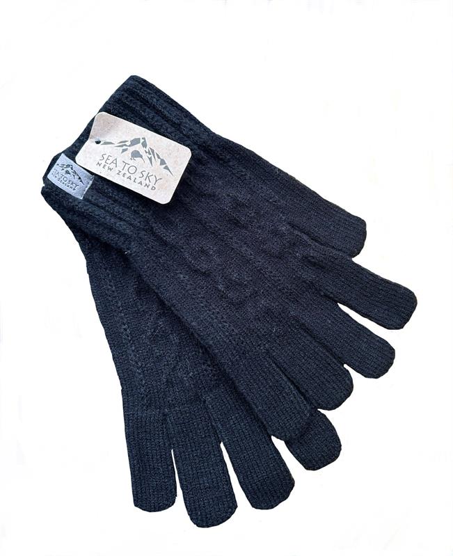 Knitted Gloves - Mangu (Black)