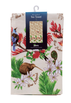 Tea Towel - NZ Birds/ Flowers