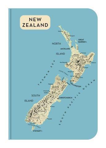 NZ Map Notebook - Blue