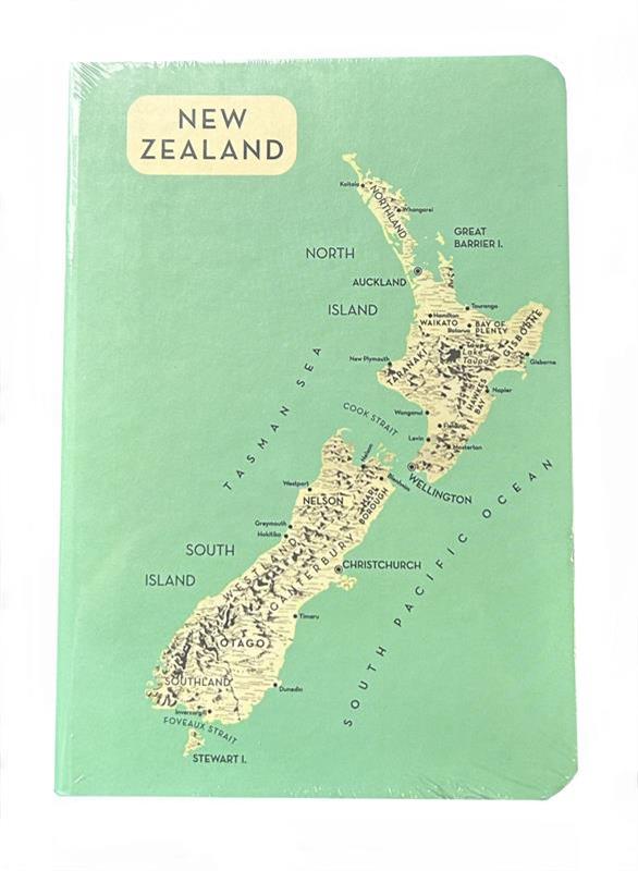 NZ Map Notebook - Green
