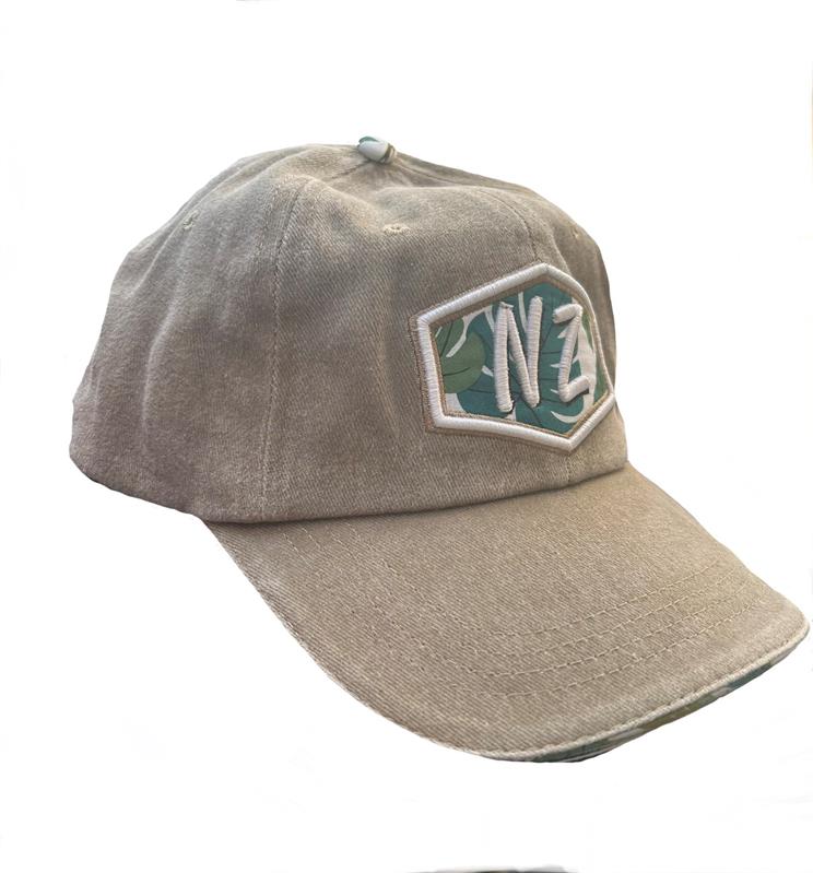 Khaki Floral Cap NZ