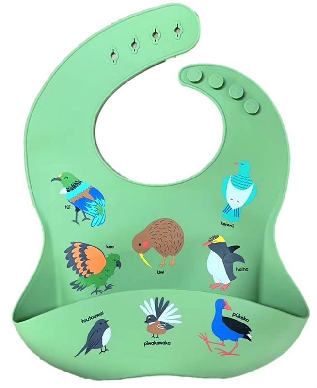 Silicone Bib- NZ Birds